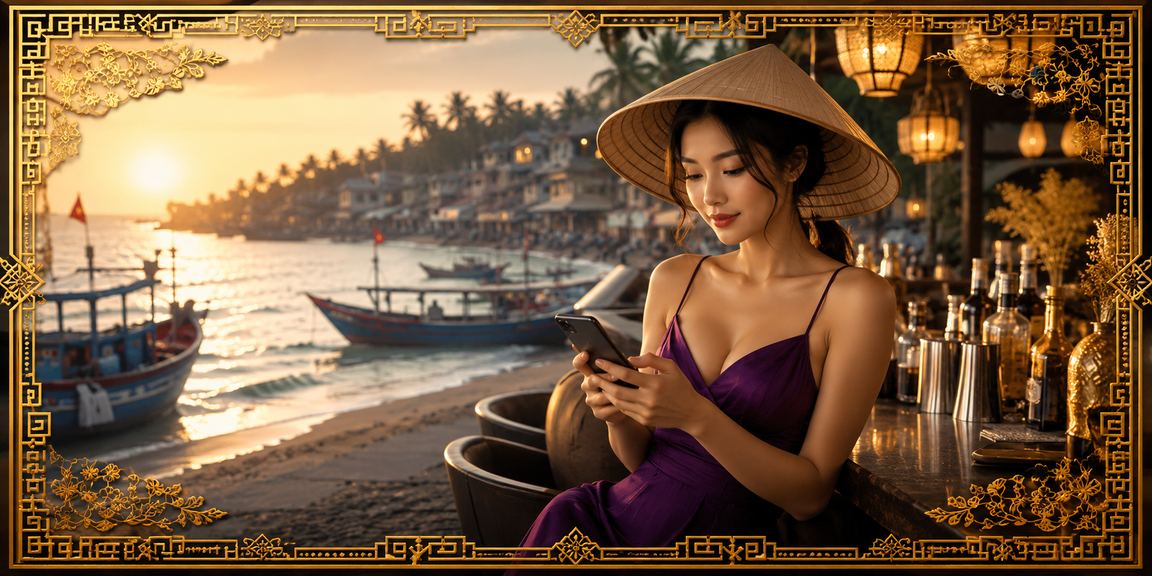 Khách chơi thưởng thức trò chơi bài và giải trí tại Mũi Né